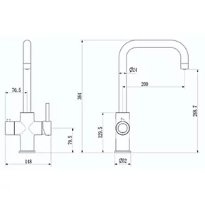 ETAL 4-in-1 Instant Hot Water Kitchen Tap Brushed Brass 4 ETAL 4-in-1 Instant Hot Water Kitchen Tap Brushed Brass - Image 4