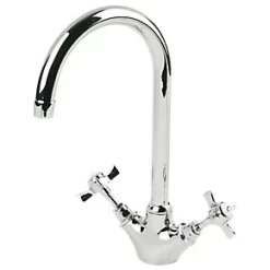 Swirl Premium High Neck Monobloc Mixer Kitchen Tap Chrome