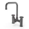 ETAL Industrial Bridge 3-in-1 Hot Water Kitchen Tap Matt Black