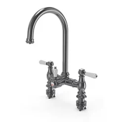 ETAL Traditional Bridge 3-in-1 Hot Water Kitchen Tap Gun Metal