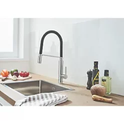 Grohe Feel Professional 31853000 Pull-Out Spray Mono Mixer Kitchen Tap Chrome -Kitchen Taps Sales Store 211VY A2
