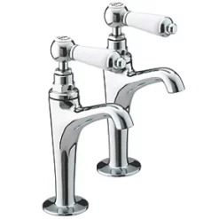 Bristan Renaissance Traditional High-Neck Pillar Taps 2 Pack