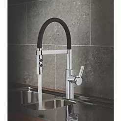 Almeria Pull-Out Spray Mono Mixer Kitchen Tap Chrome -Kitchen Taps Sales Store 2962P A5