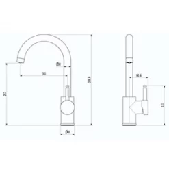 ETAL Single Lever 3-in-1 Hot Water Kitchen Tap Brushed Brass -Kitchen Taps Sales Store 299RG A3