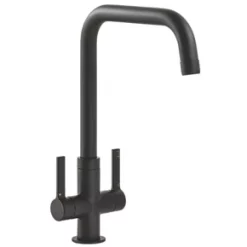 Abode Pico Quad Dual-Lever Mono Mixer Kitchen Tap Matt Black