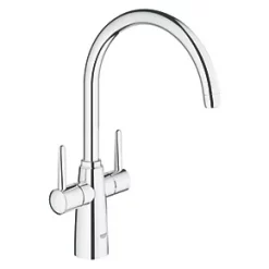 Grohe Ambi Dual-Lever Mono Mixer Kitchen Tap Chrome