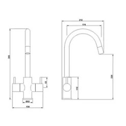 Swirl Fresco 907015 Pull-Out Mono Mixer Kitchen Tap Chrome -Kitchen Taps Sales Store 32589 A5