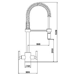 Bristan Artisan AR SNKPRO C Pull-Out Mono Mixer Kitchen Tap Chrome -Kitchen Taps Sales Store 34474 A2