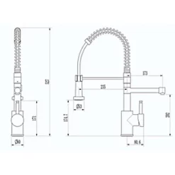 ETAL Multiuse 3-in-1 Hot Water Kitchen Tap with Handset Matt Black -Kitchen Taps Sales Store 362RG A3