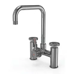 ETAL Industrial Bridge 3-in-1 Hot Water Kitchen Tap Polished Chrome