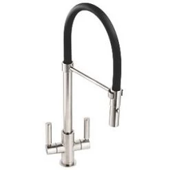 Abode Globe Professional AT2161 Pull-Out Spray Mono Mixer Kitchen Tap Brushed Nickel