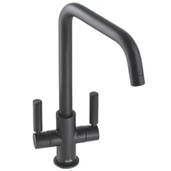 Abode Globe Quad Dual-Lever Mono Mixer Kitchen Tap Black