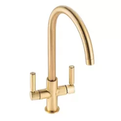 Abode Globe Aquifier 3-Way Deck-Mounted Filter Tap Brushed Brass
