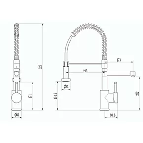 ETAL Multiuse 3-in-1 Hot Water Kitchen Tap with Handset Brushed Brass 4 ETAL Multiuse 3-in-1 Hot Water Kitchen Tap with Handset Brushed Brass - Image 4