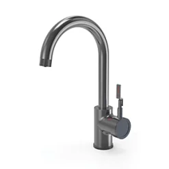 ETAL Industrial Single Lever 3-in-1 Hot Water Kitchen Tap Gun Metal