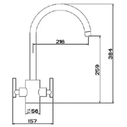 Bristan Artisan Pure Sink-Mounted Mono Mixer Kitchen Tap Chrome -Kitchen Taps Sales Store 50147 A2