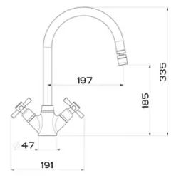 Franke Rotaflow Sink-Mounted Mono Mixer Kitchen Tap Chrome -Kitchen Taps Sales Store 54937 A2