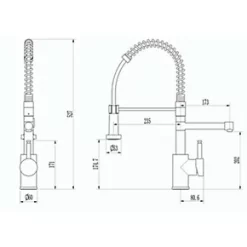 ETAL Multiuse 3-in-1 Hot Water Kitchen Tap with Handset Copper -Kitchen Taps Sales Store 583RG A3
