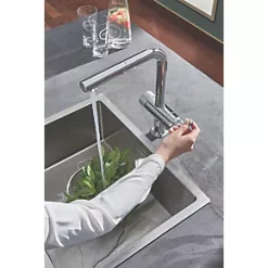 Grohe Blue Pure Minta 2-Way Deck-Mounted DUO Filter Tap Starter Kit StarLight Chrome -Kitchen Taps Sales Store 628VY A3