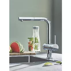 Grohe Blue Pure Minta 2-Way Deck-Mounted DUO Filter Tap Starter Kit StarLight Chrome -Kitchen Taps Sales Store 628VY A5