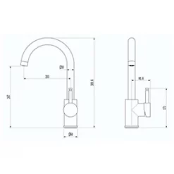ETAL Single Lever 3-in-1 Hot Water Kitchen Tap Polished Chrome -Kitchen Taps Sales Store 667RG A3