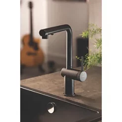 Abode Fraction Pull-Out Spray Mono Mixer Kitchen Tap Matt Black -Kitchen Taps Sales Store 680RK A3