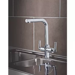 Dolce Dual-Lever Mono Mixer Kitchen Tap Chrome -Kitchen Taps Sales Store 7005P A3