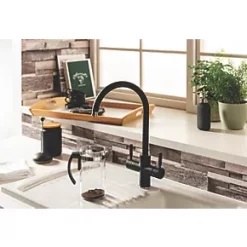 3 in 1 Steaming Hot Water Tap Matt Black -Kitchen Taps Sales Store 702PH A2