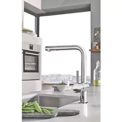 Grohe Minta 31861000 Pull-Out Spray Mono Mixer Chrome -Kitchen Taps Sales Store 708VY A2