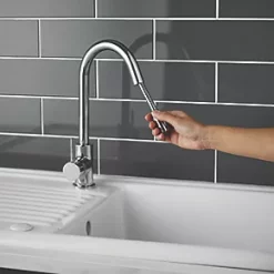 Swirl Still Pull-Out Kitchen Mono Mixer Chrome -Kitchen Taps Sales Store 713PG A2