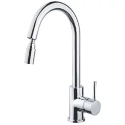 Swirl Still Pull-Out Kitchen Mono Mixer Chrome
