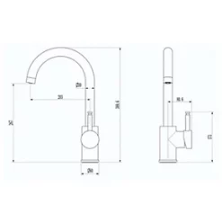 ETAL Single Lever 3-in-1 Hot Water Kitchen Tap Matt Black -Kitchen Taps Sales Store 713RG A3