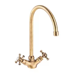 Abode Burford Mono Kitchen Sink Mixer Antique Brass