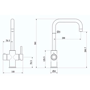 ETAL 4-in-1 Instant Hot Water Kitchen Tap Matt Black 4 ETAL 4-in-1 Instant Hot Water Kitchen Tap Matt Black - Image 4