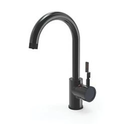 ETAL Industrial Single Lever 3-in-1 Hot Water Kitchen Tap Matt Black