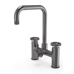 ETAL Industrial Bridge 3-in-1 Hot Water Kitchen Tap Gun Metal