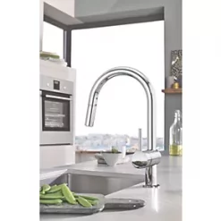Grohe Minta 31862000 Pull-Out Spray Mono Mixer Tap Chrome -Kitchen Taps Sales Store 896VY A3