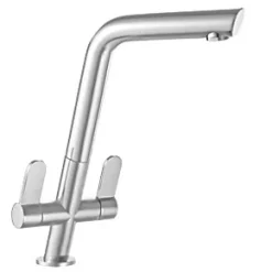 Franke Cresta Dual-Lever Mono Mixer Kitchen Tap Brushed Steel