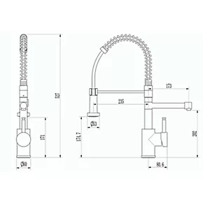 ETAL Multiuse 3-in-1 Hot Water Kitchen Tap with Handset Gold 4 ETAL Multiuse 3-in-1 Hot Water Kitchen Tap with Handset Gold - Image 4